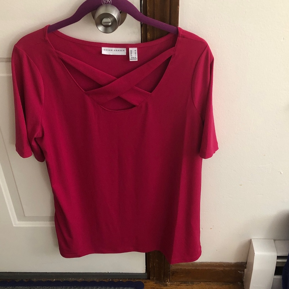 Crisscross V-Neck Top - Picture 3 of 3